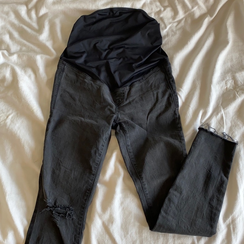 Madewell black maternity jeans